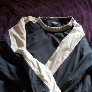 Ashworth Men's Windbreaker in Black and Cream